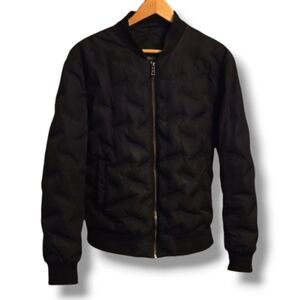 Brandon Alexander Black Puffer Bomber Jacket